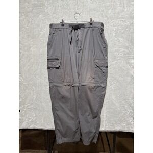 BC Clothing Convertible Cargo Pants XXL x 34 Gray Zip-Off Hiking Outdoor Utility